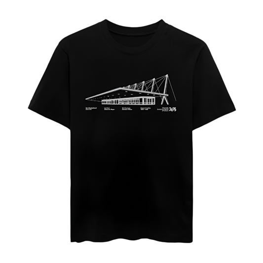 Omnibusbahnhof - Relaxed Fit Unisex Bio-T-Shirt - Schwarz