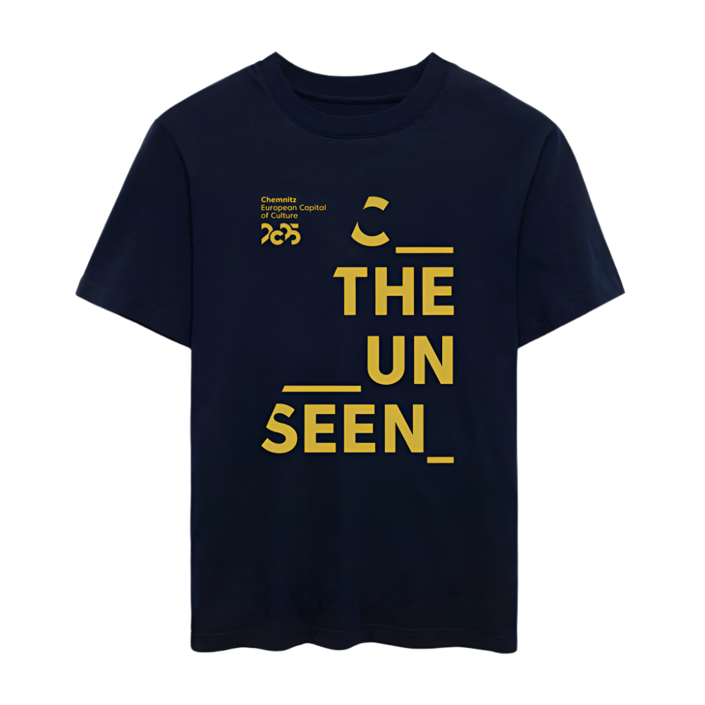 C the unseen Gelb - Organic Unisex T-Shirt - Navy