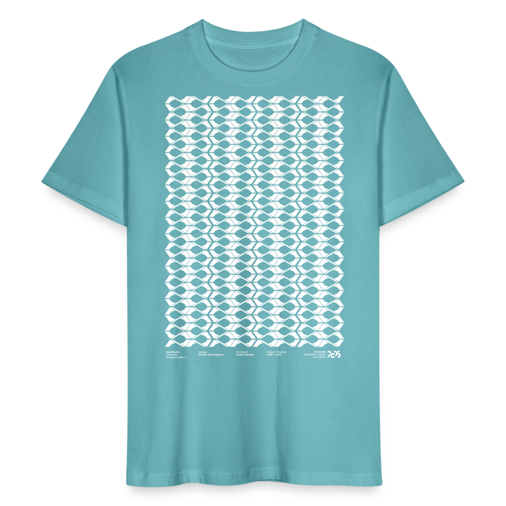 Stadthalle Vorderseite - Unisex Organic T-Shirt - Pastelltürkis