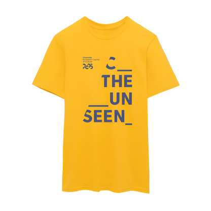 C the unseen blau - Unisex T-Shirt - Gelb