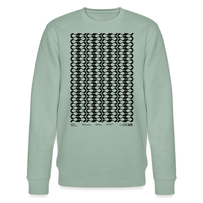 Stadthalle Vorderseite - grünes Sweatshirt schwarzer Druck - Helles Graugrün