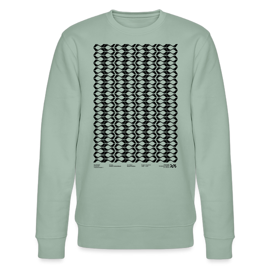 Stadthalle Vorderseite - grünes Sweatshirt schwarzer Druck - Helles Graugrün