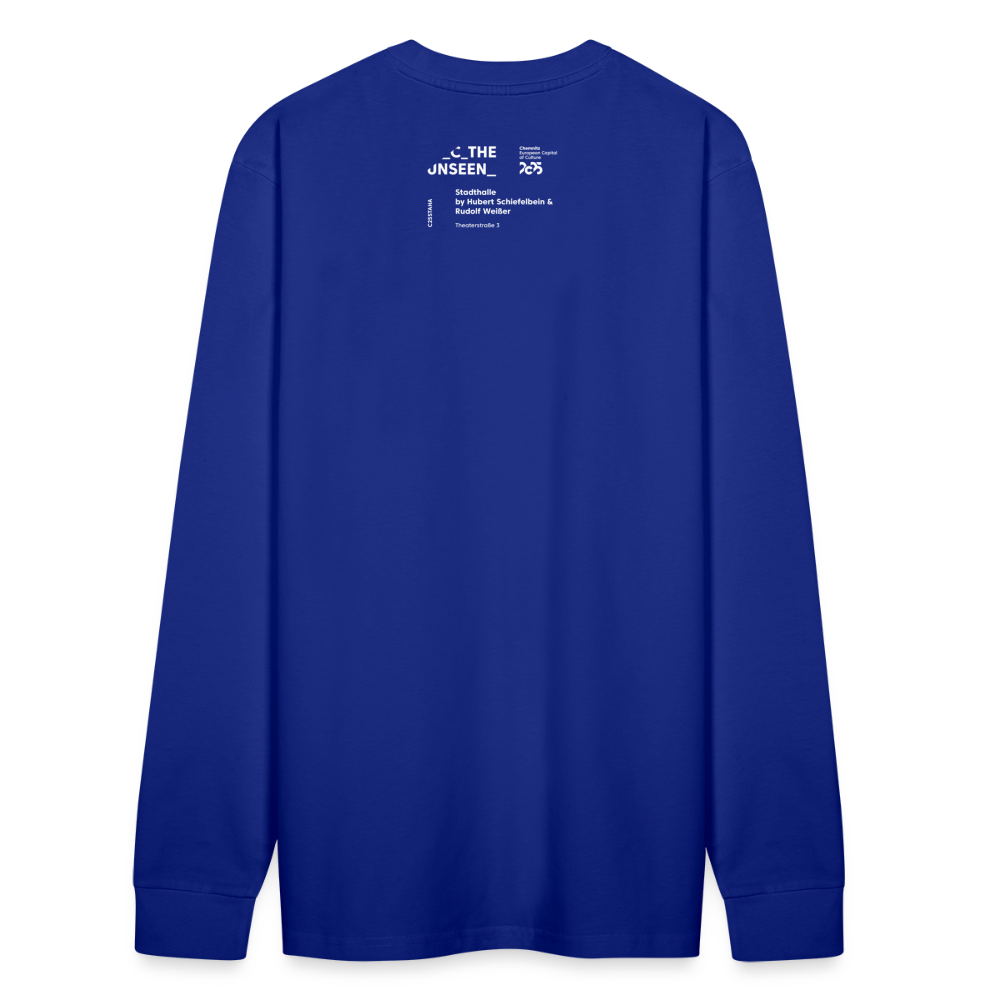 Stadthalle Vorderseite - Organic Unisex Longsleeve - Königsblau