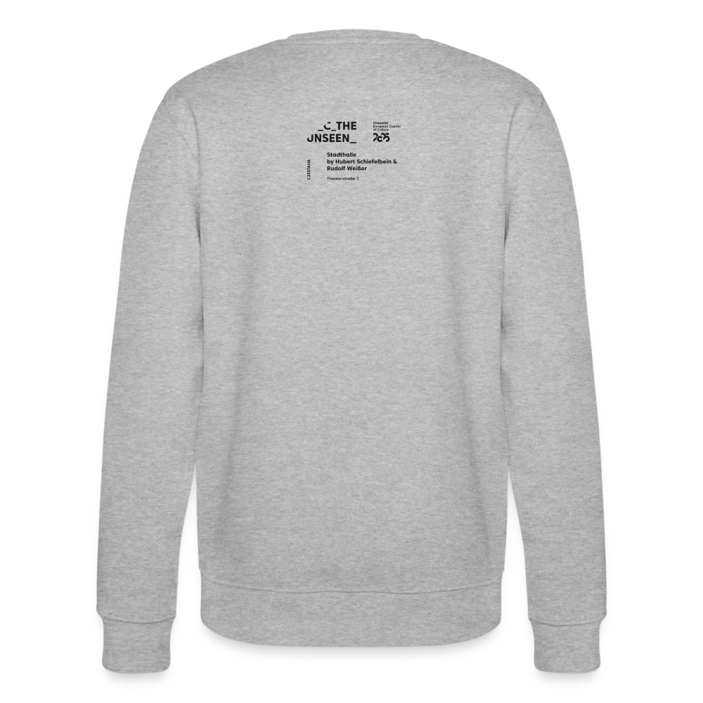 Stadhalle Vorderseite - Organic Unisex Crew Longsleeve - Grau meliert