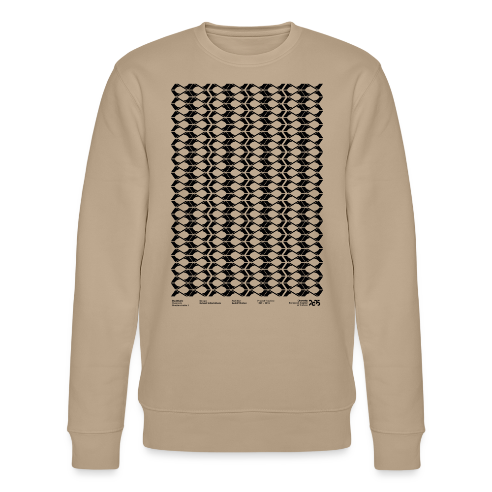 Stadhalle Vorderseite - Organic Unisex Crew Longsleeve - Beige