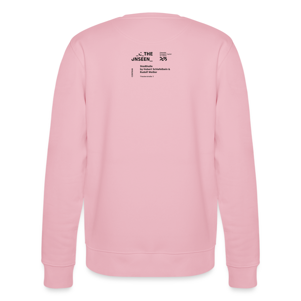 Stadhalle Vorderseite - Organic Unisex Crew Longsleeve - Hellrosa