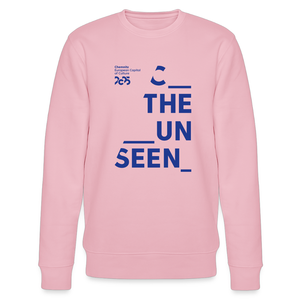 C the Unseen - pinkes Sweatshirt blauer Druck - Hellrosa