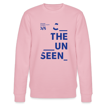 C the Unseen - pinkes Sweatshirt blauer Druck - Hellrosa