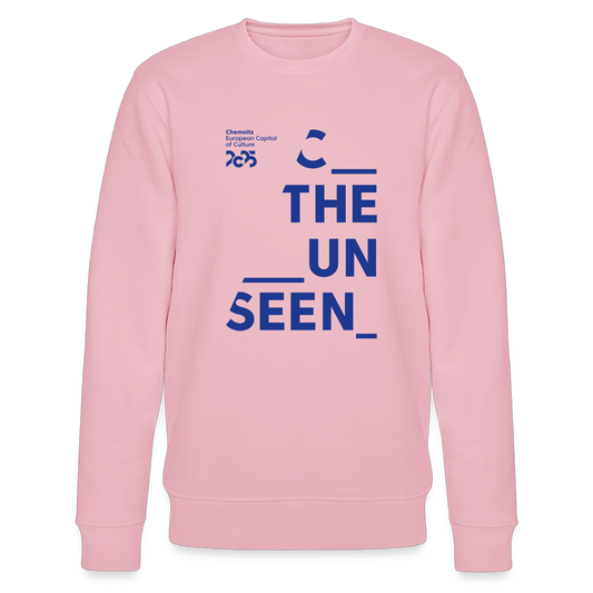 C the Unseen - pinkes Sweatshirt blauer Druck - Hellrosa