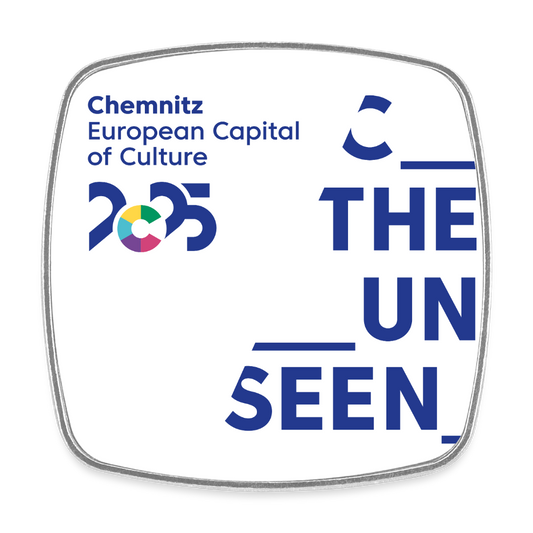 C the Unseen - Viereckiger Kühlschrankmagnet - Weiß