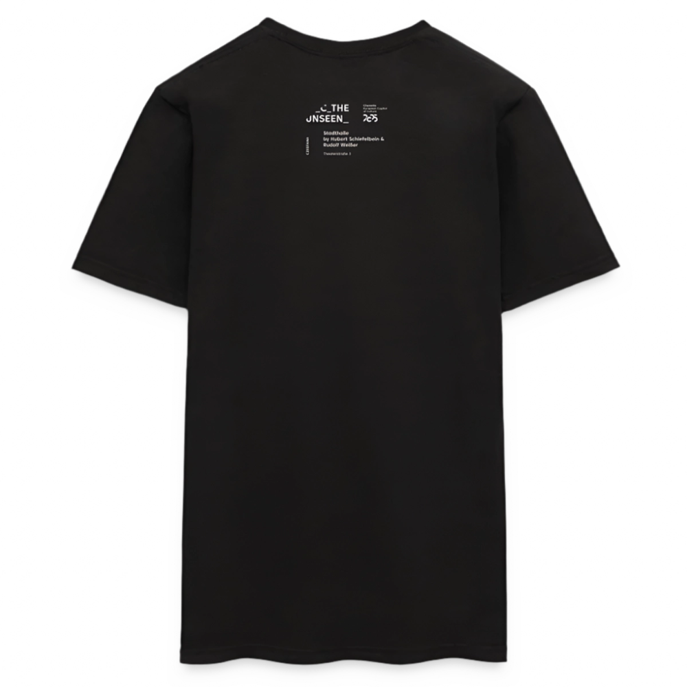 Stadthalle weiß - Close Up Unisex T-Shirt - Schwarz