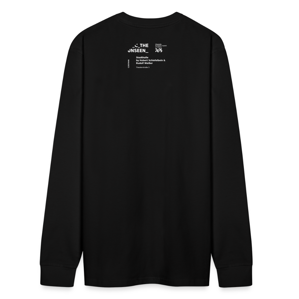 Stadthalle Vorderseite - Organic Unisex Longsleeve - Schwarz