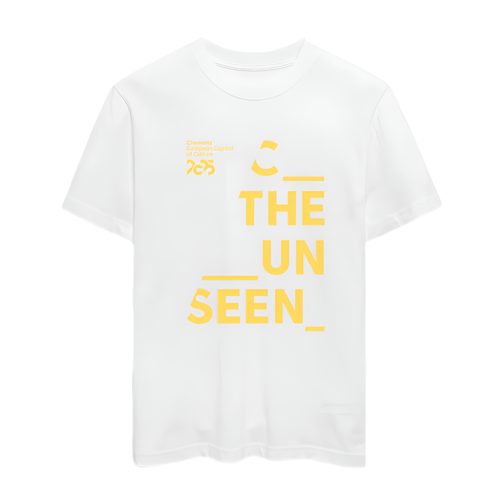 C the unseen Gelb - Organic Unisex T-Shirt - Weiß