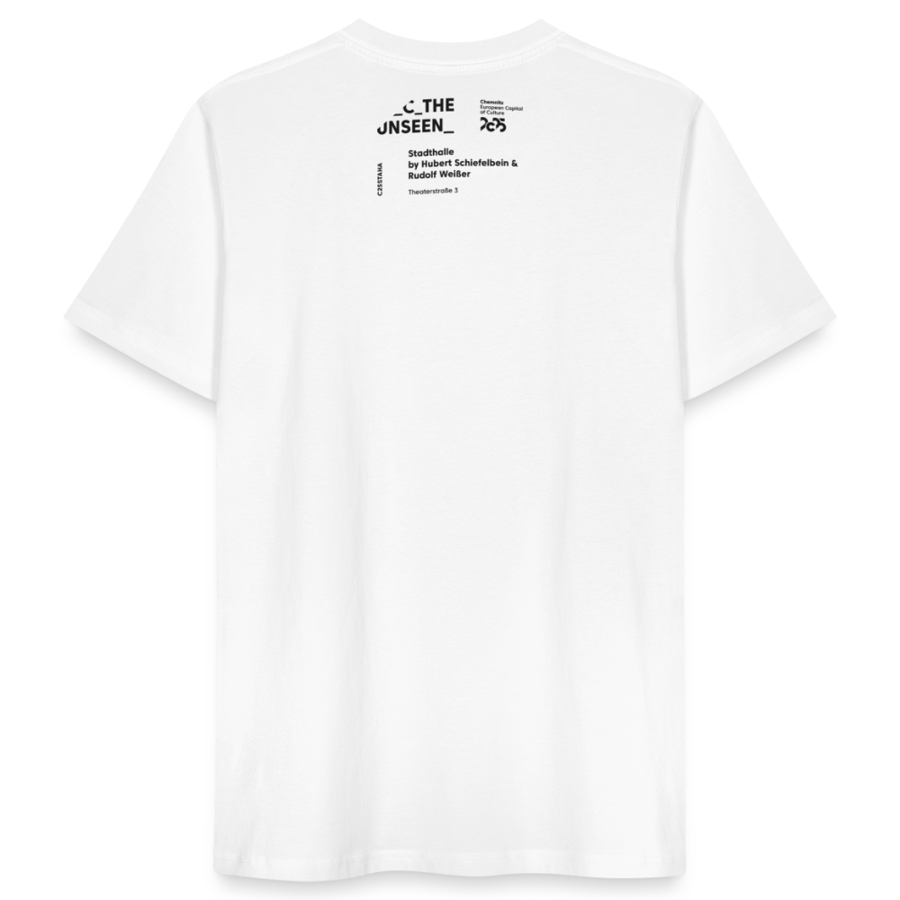 Stadthalle Vorderseite - Unisex Organic T-Shirt - Weiß