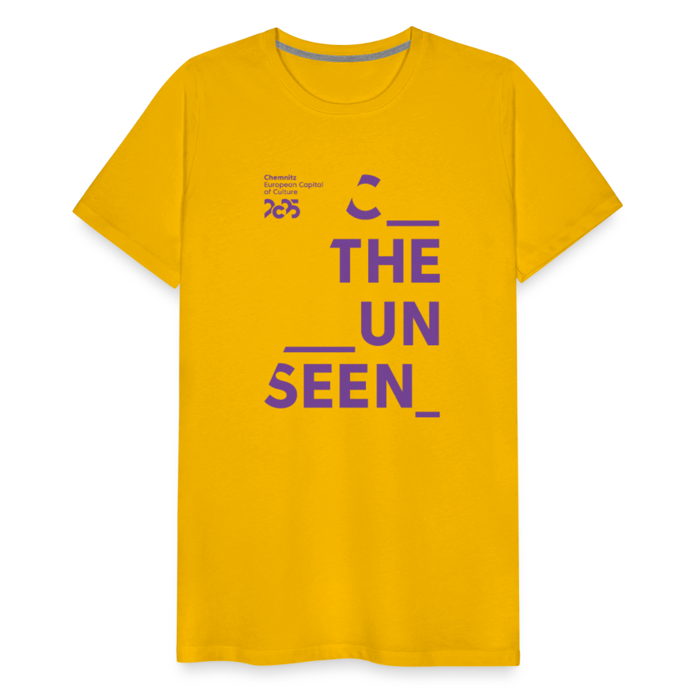 C the unseen Lila - Unisex Premium T-Shirt - Sonnengelb