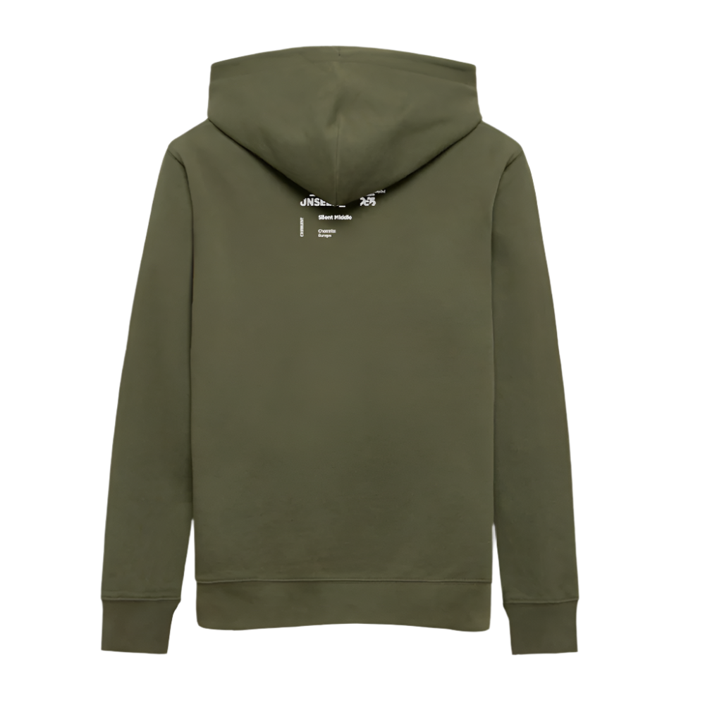 Silent Middle - Unisex Bio-Hoodie - Khaki Grün