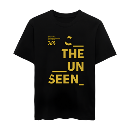 C the unseen Gelb - Organic Unisex T-Shirt - Schwarz