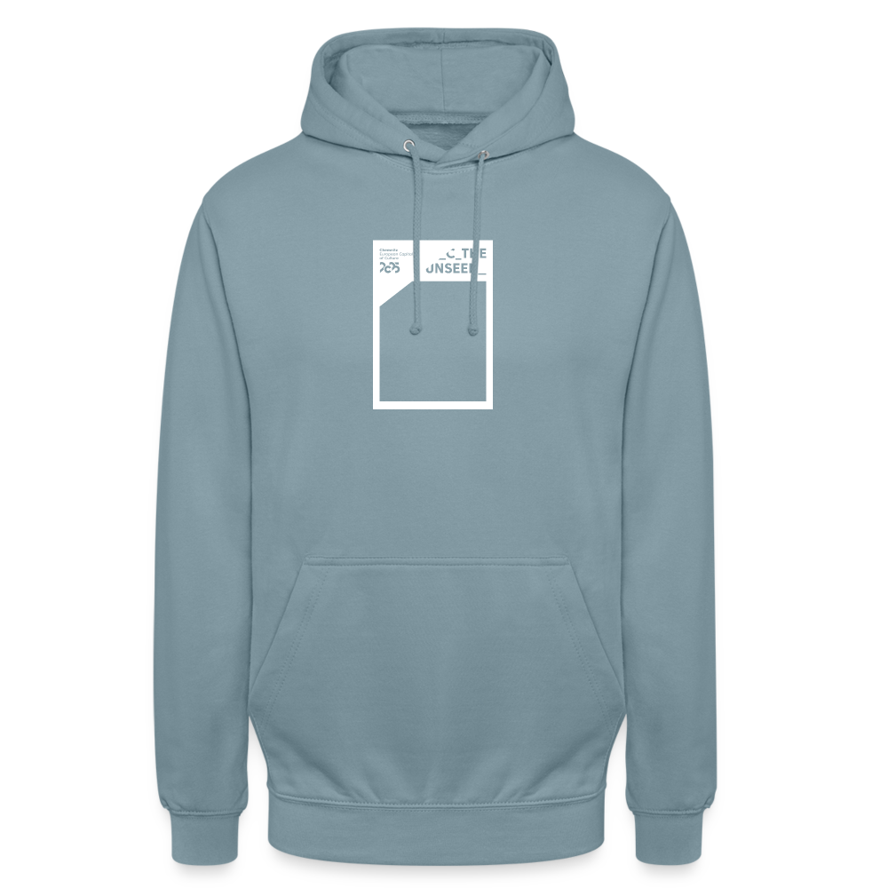 CTU Frame - Hoodie weißer Druck - Nebelblau